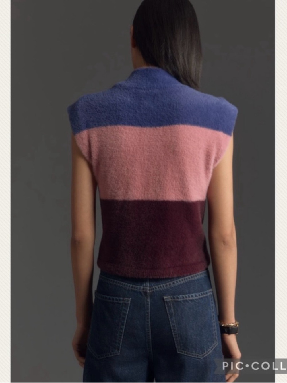 Anthropologie Maeve Colorblock Eyelash Sweater Vest - Picture 3 of 8